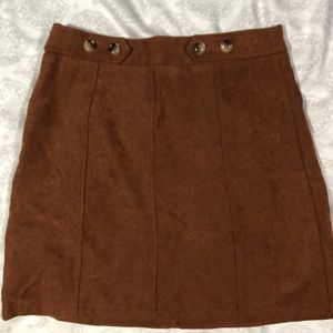 Brown Corduroy-Like Skirt